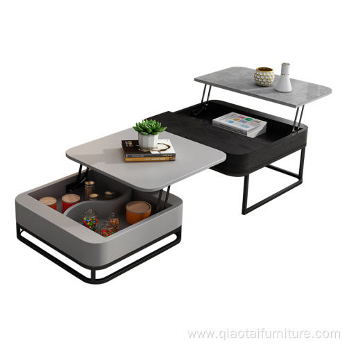 Adjustable Wooden Coffee Tables Whit Storage